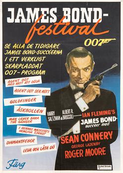 Film poster James Bond "James Bond Festival" 1974.