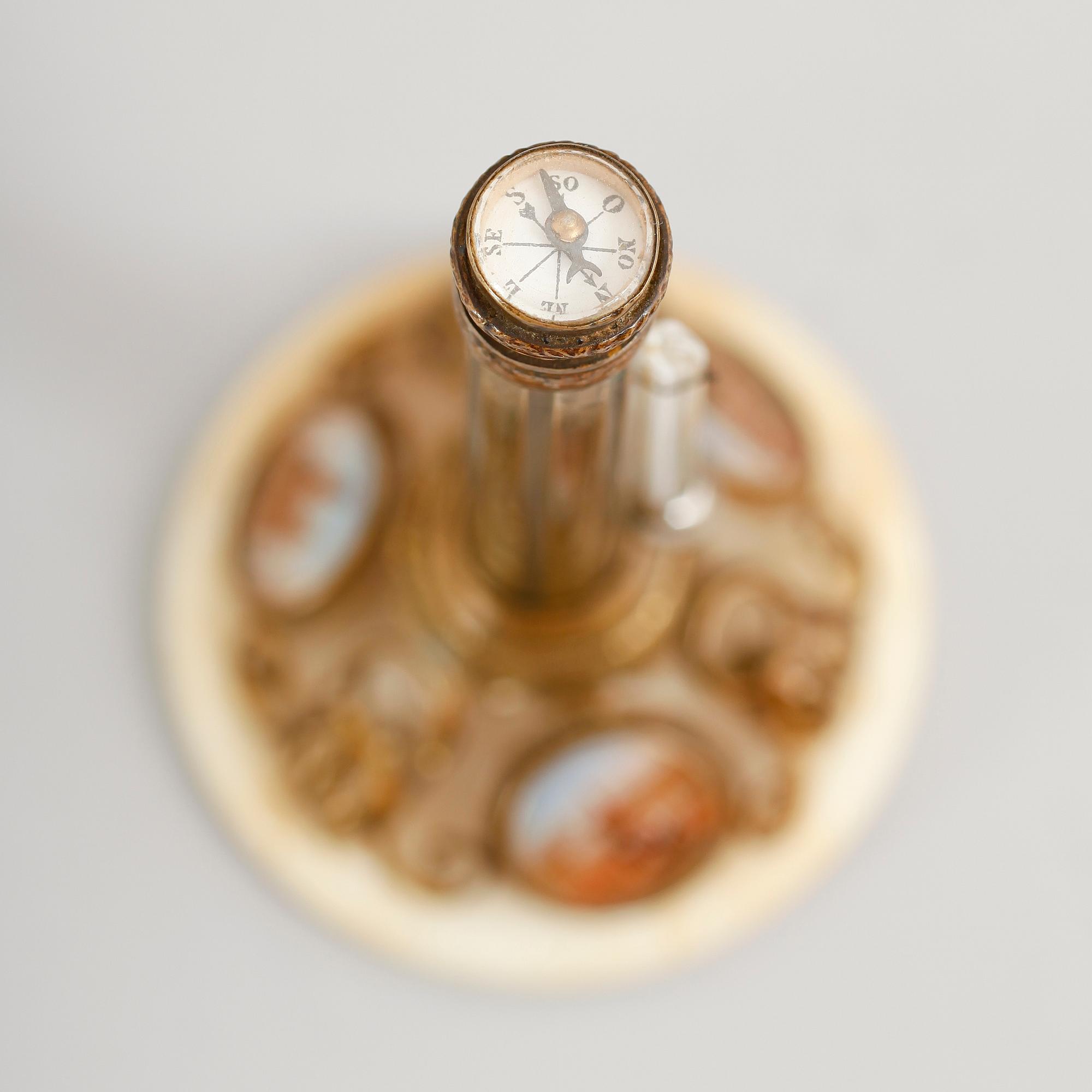 TERMOMETER/KOMPASS, Frankrike, sekelskiftet 1900.