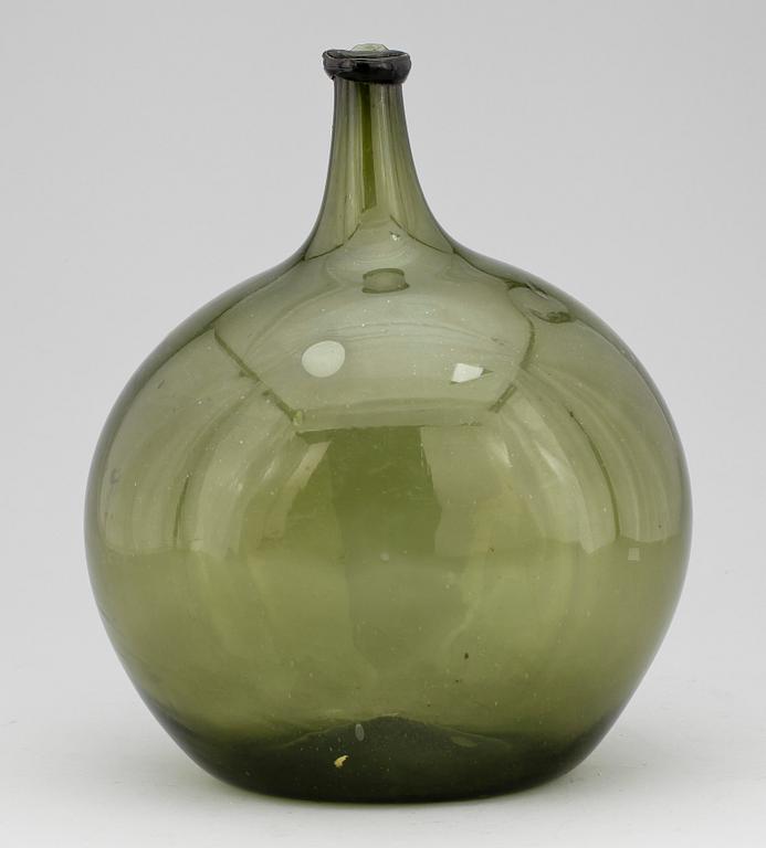 FLASKA, glas, 1700/1800-tal.