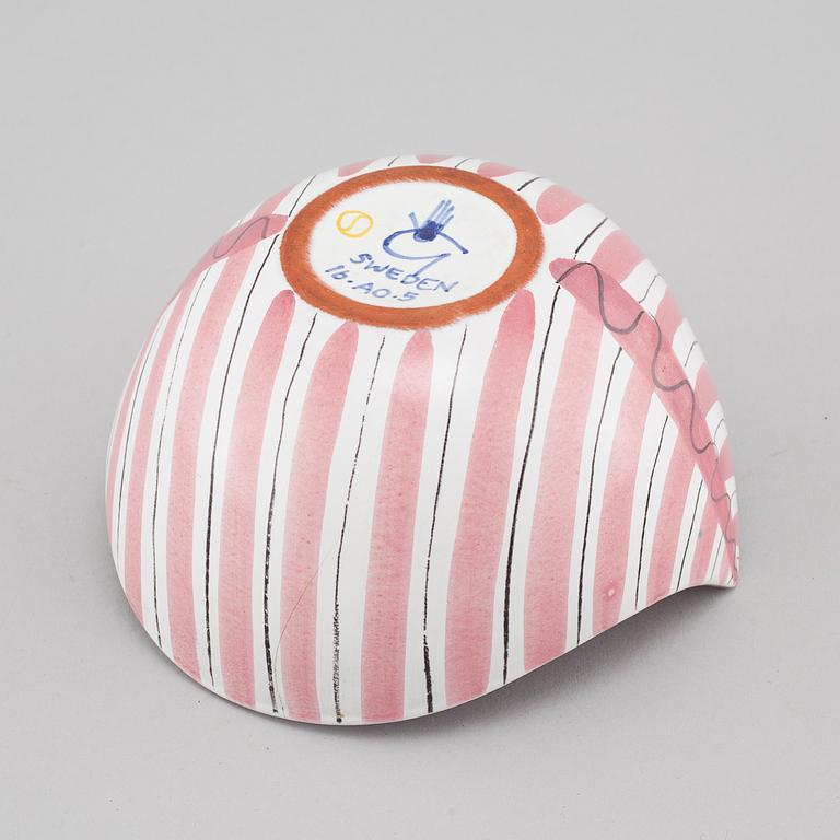 A mid 20th cenutry faience bowl, designed by Stig Lindberg for Gustavsberg.