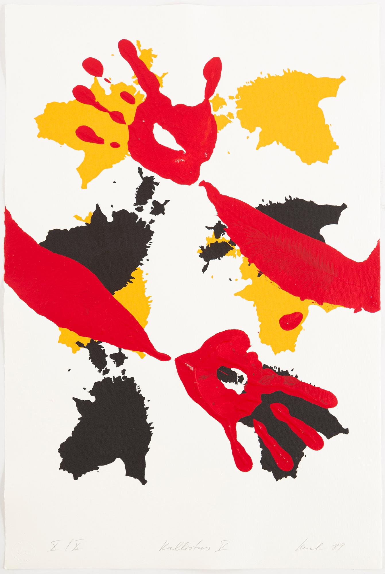 Raul Meel, portfolio with 6 silkscreen in colours, 1989, signed X/X.