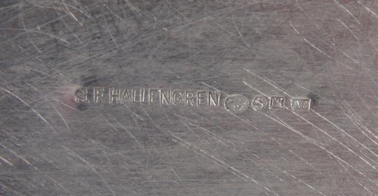 MJÖLKKANNA OCH SUPKOPP, silver, G.F Hallengren 1927 resp TESI.