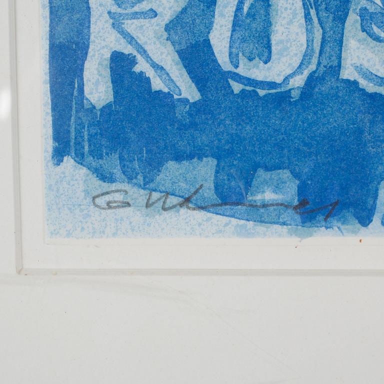 GÖSTA WERNER, 5 color lithographs, signed.