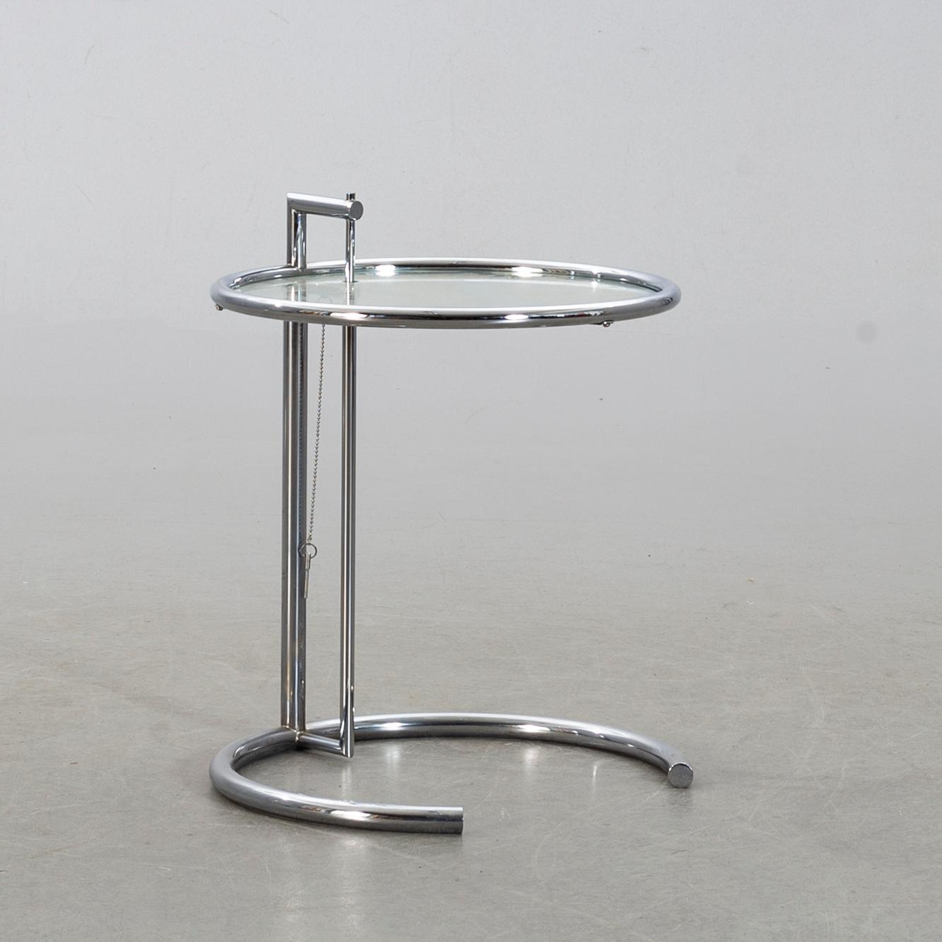 EILEEN GRAY, sidetable E1027 by Aram ClassiCon late 20th century.