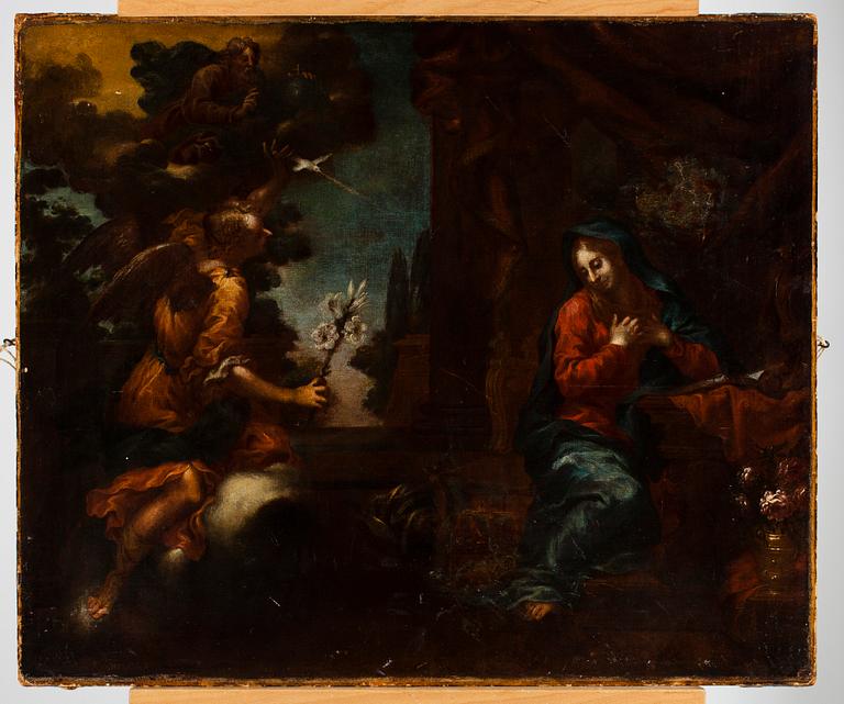 OKÄND KONSTNÄR, italiensk skola 1600/1700-tal, olja på duk.