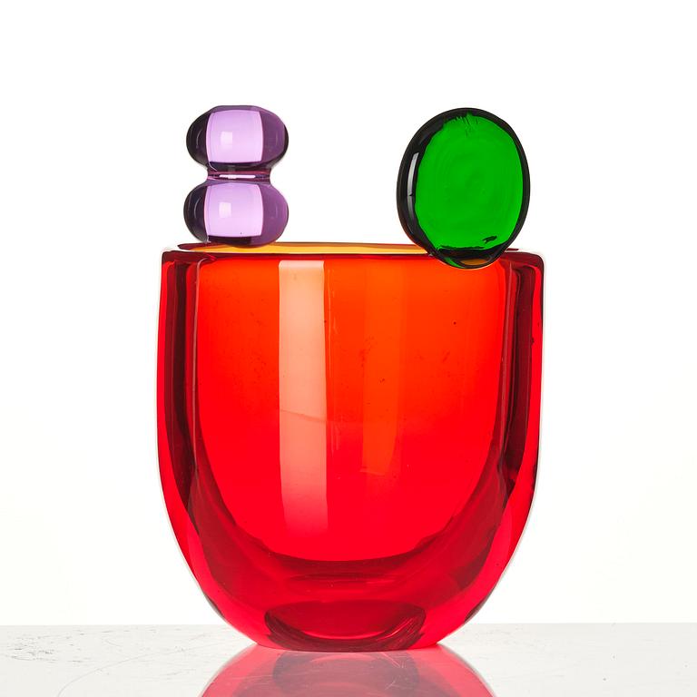 Oiva Toikka, vas, "Pompom", glas, Nuutajärvi, Notsjö, Finland, sent 1960-tal.