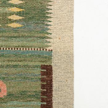 Carl Dangel, a carpet, flat weave, ca 507 x 138 cm, signed CD.