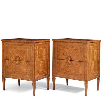 A pair of Italian Louis XVI cabinets, late 18th century.