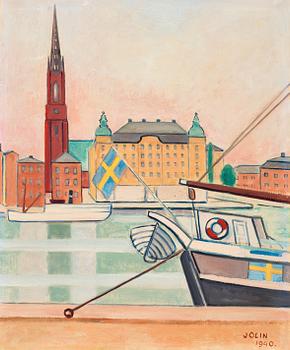 105. Einar Jolin, View of Riddarholmen, Stockholm.