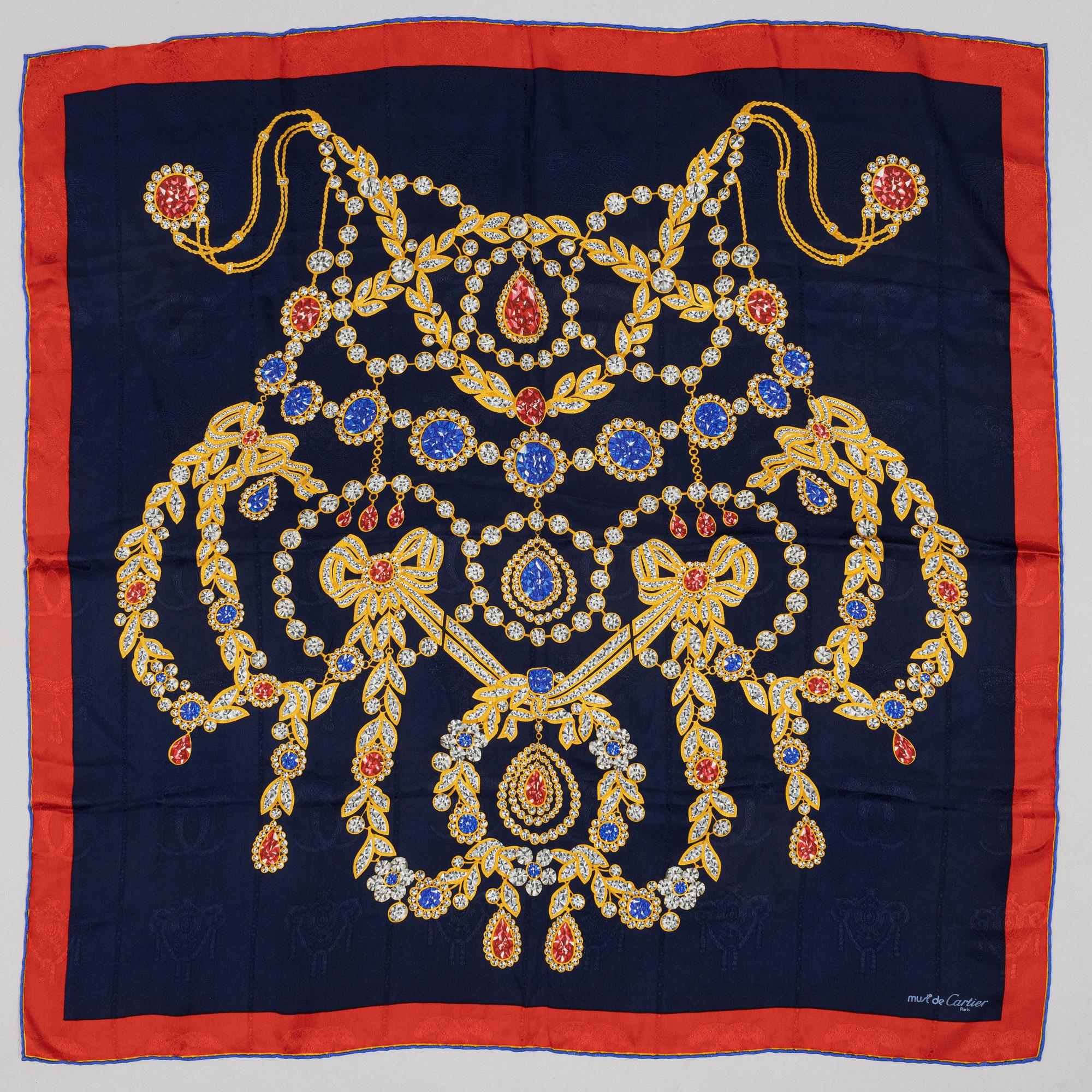 Cartier, scarf.