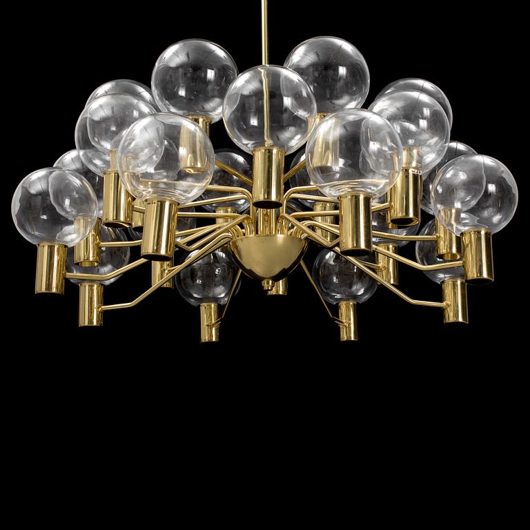 HANS-AGNE JAKOBSSON, a 'T372/24' brass ceiling light, Markaryd second half of the 20th century.
