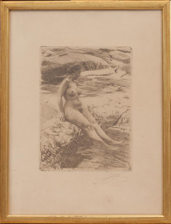 ANDERS ZORN,  etsning, signerad i blyerts, signerad och daterad 1906 i plåten.