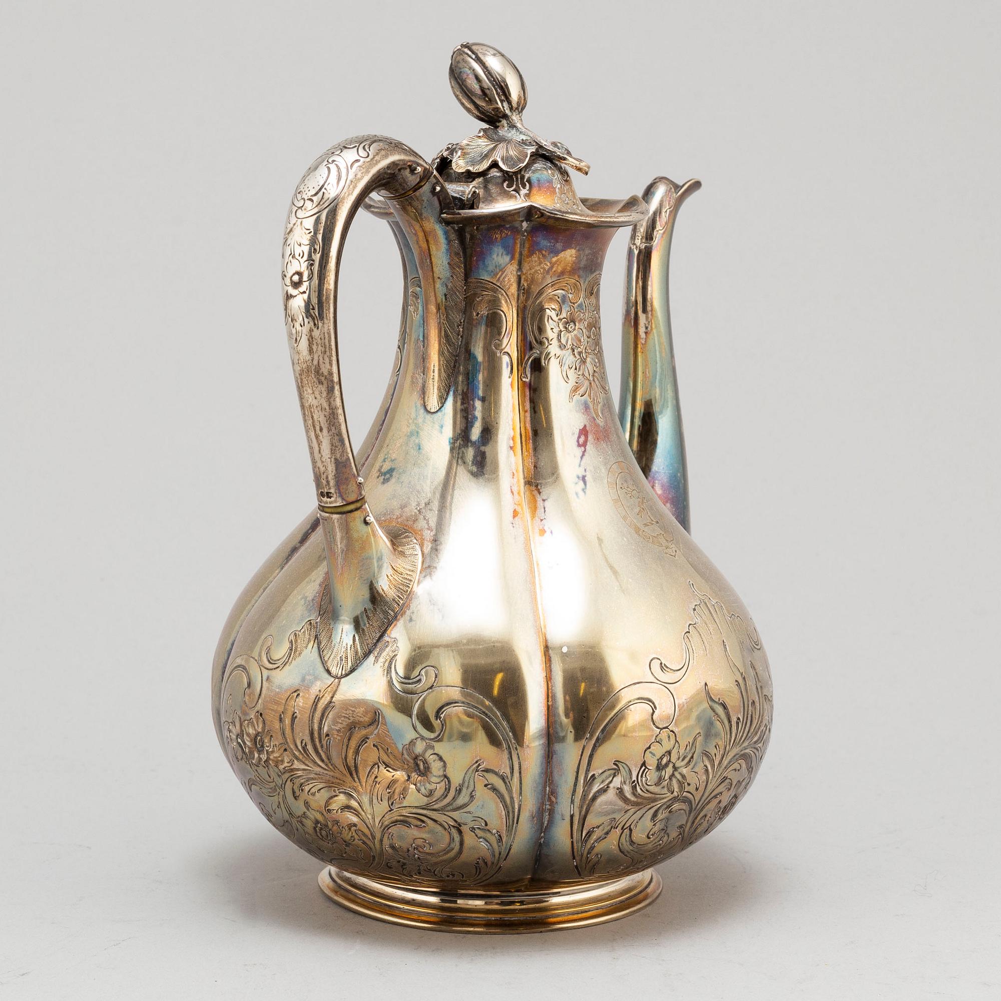 Charles Reily & George Storer, a silver coffee pot from London, England, 1843.