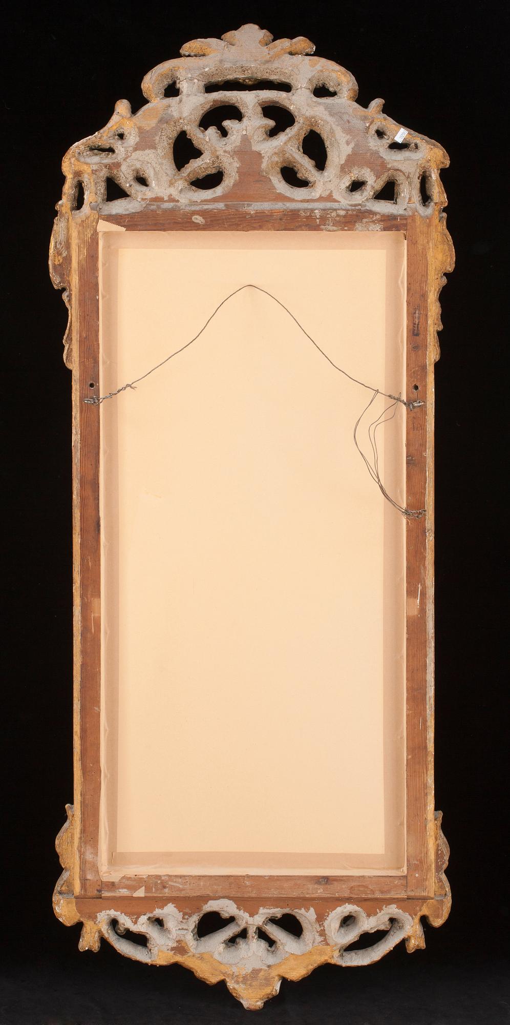 A Swedish Rococo 18th century mirror by J Åkerblad, master 1758.