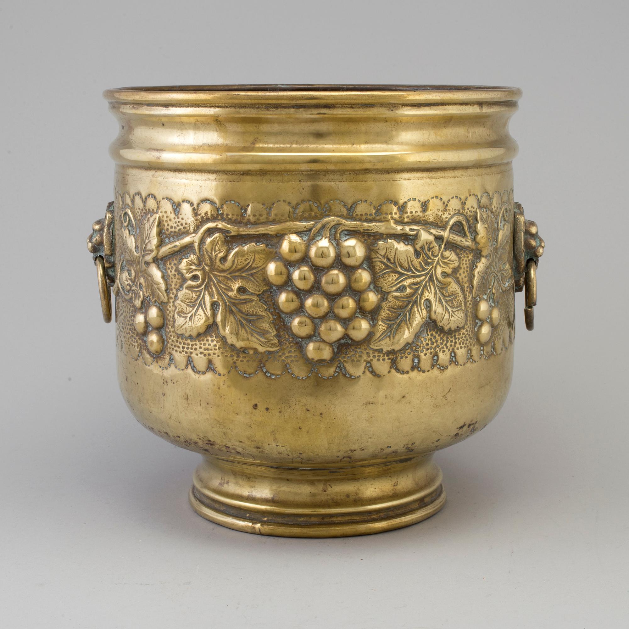 A 18th/19th century brass champagne cooler.