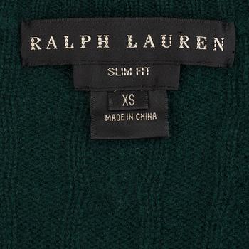 Two pair of wooland cashmere sweaters by Ralph Lauren.