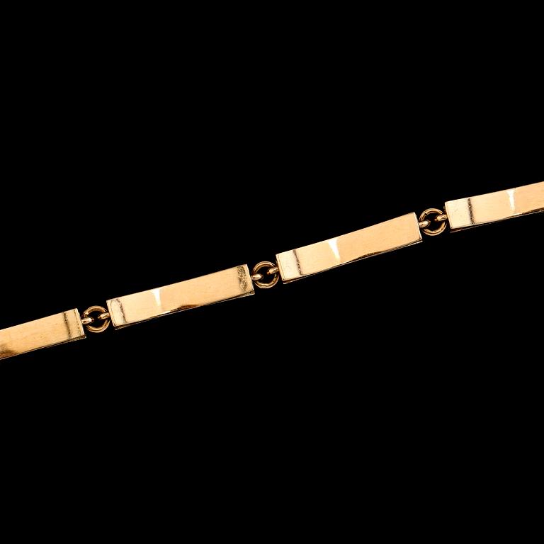 COLLIER, 18K guld, Formgivare & Silversmed Liljedahl, 1993. Vikt ca 29 g.