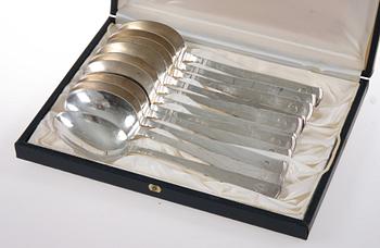 BESTICK, 107 st, silver, "Rosenholm", Jacob Ängman, GAB, 1950-tal.