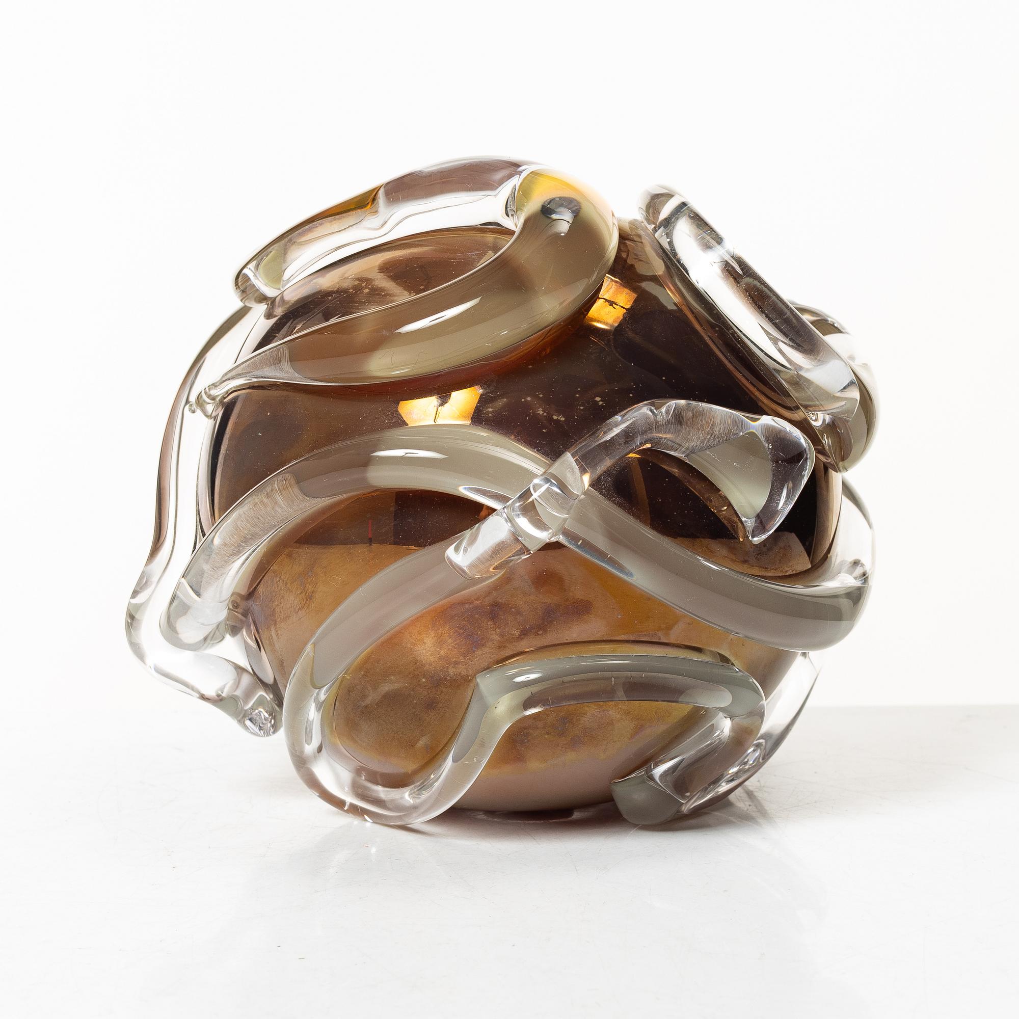 Gunvor Larsson, a unique glass vase, Sweden, signed, 2008.