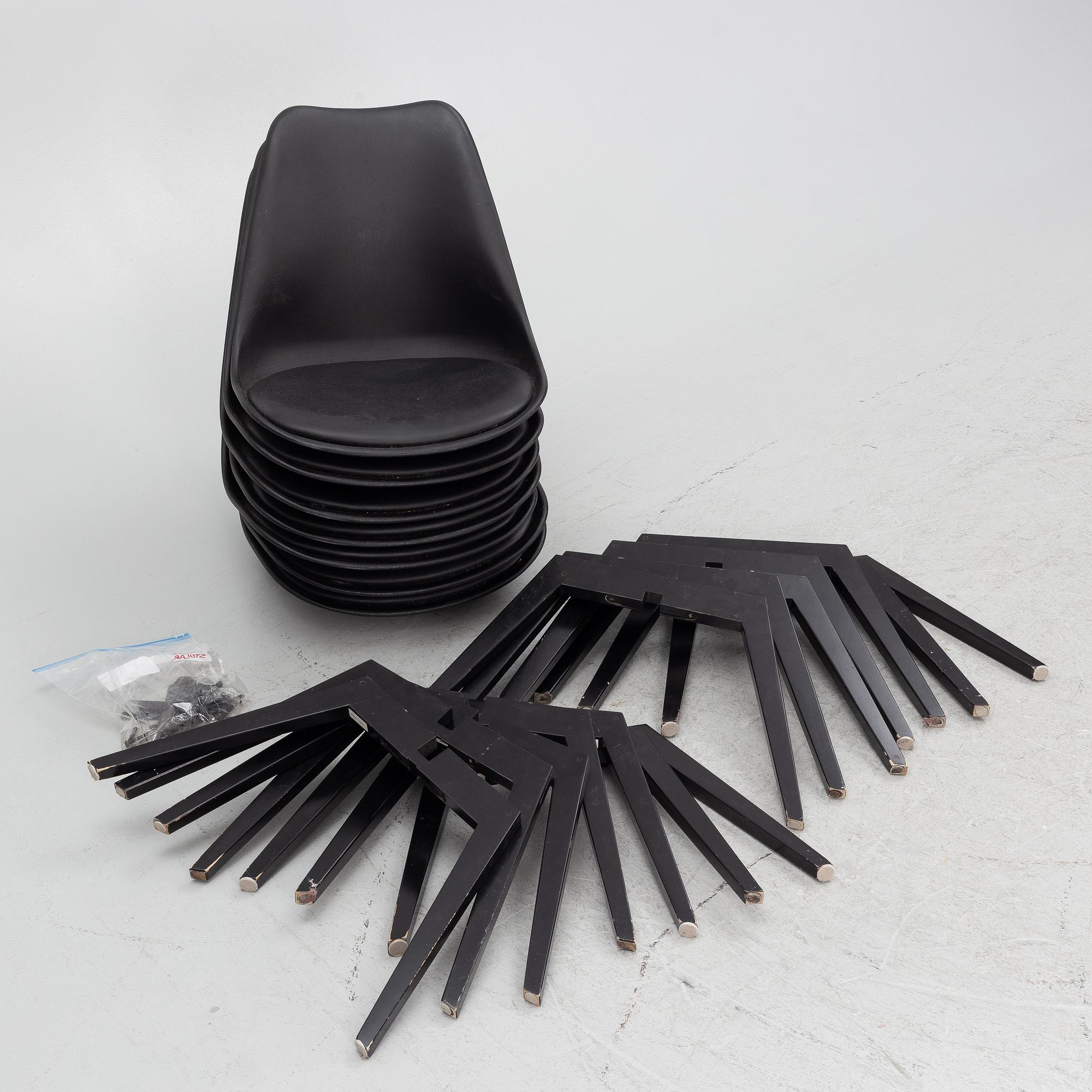 Chairs, 8 pcs, contemporary production.