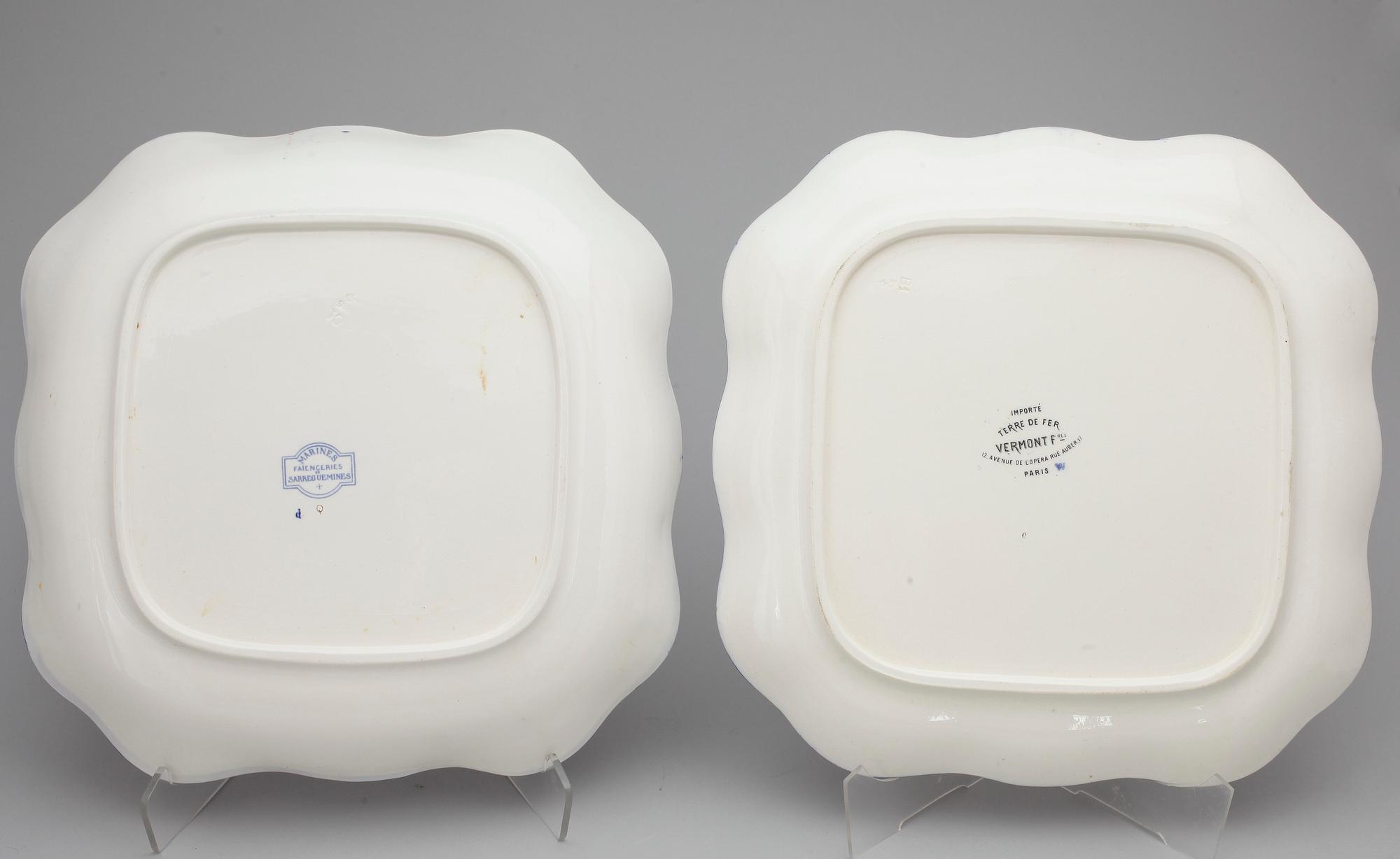 MATSERVIS, 57 delar, "Terre de fer Vermont feres", Paris, omkring 1900.