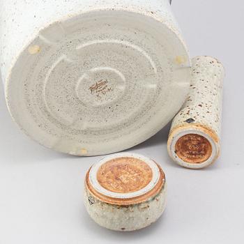 Marianne Westman, a set of two stoneware vases and Signe Persson-Melin, a pot, Rörstrand.