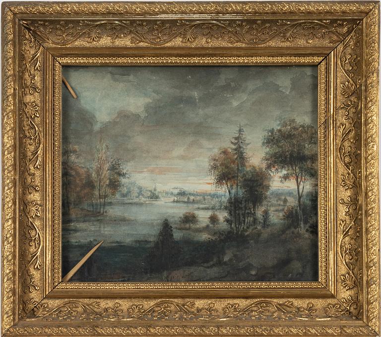 Carl Petter Hilleström, attributed, Landscape with Manor House.
