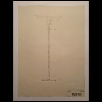 Carl-Axel Acking, a brass floor lamp model "2645", Bröderna Malmströms Metallvarufabrik, Malmö, 1940s-50s.