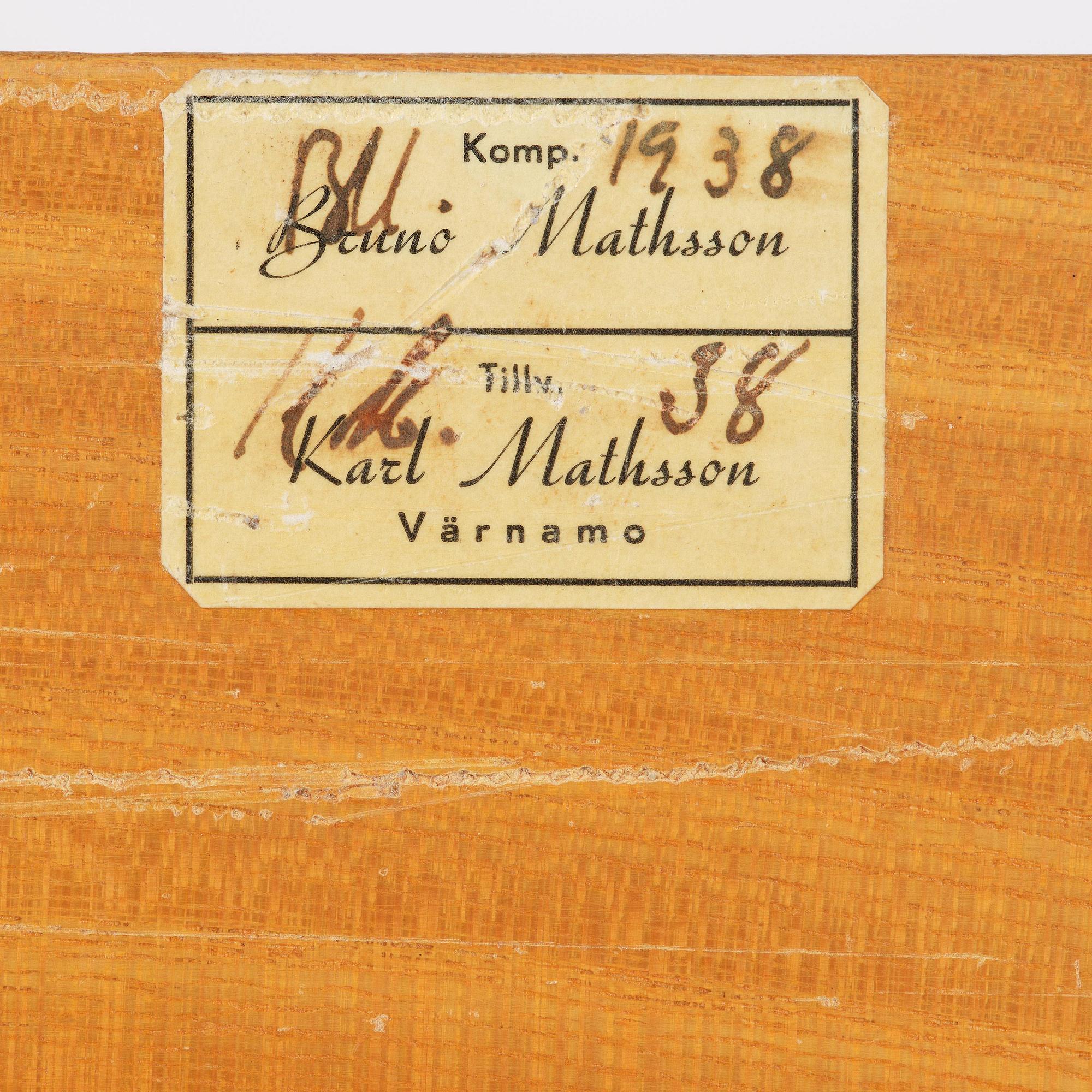 Bruno Mathsson, vägghylla, Firma Karl Mathsson, Värnamo, 1938.