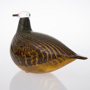 A glass bird signed Oiva Toikka Nuutajärvi Notsjö, 533/1000.