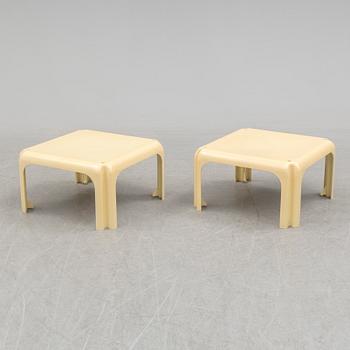 A pair of 'Elena' tables by Vico Magistretti, Italy, later part of the 20th century.