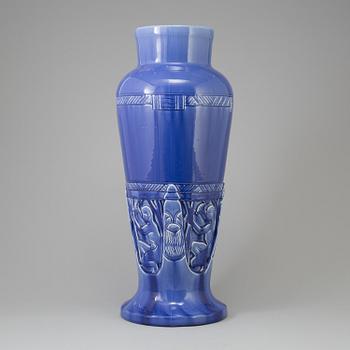 An early 20th century Jugend Alf Wallander earthenware floor vase.