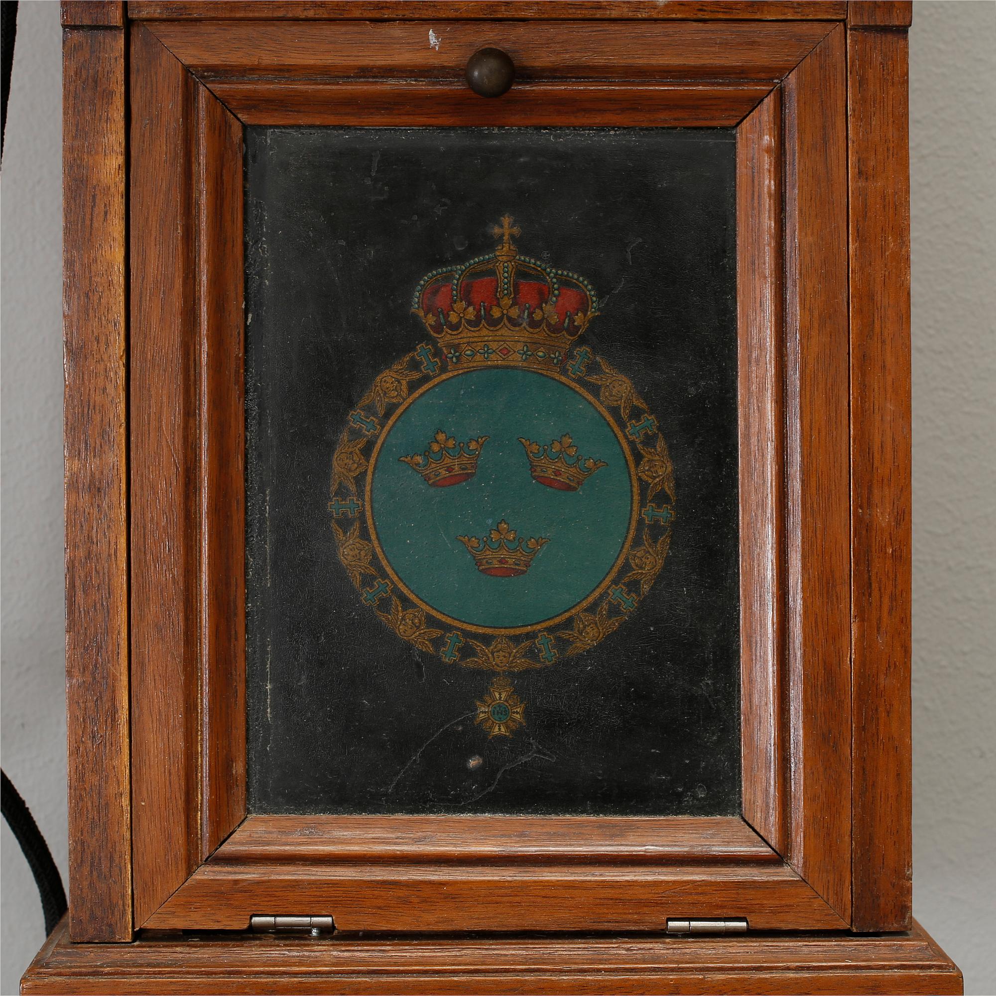 VÄGGTELEFON, Telegrafverkets verkstad, Nynäshamn, 1900-talets början.