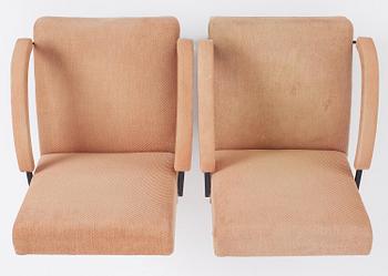 Arthur Lindqvist, a rare pair of armchairs model "D", Lindqvists Smidesfabrik, Grythyttan, 1930s.
