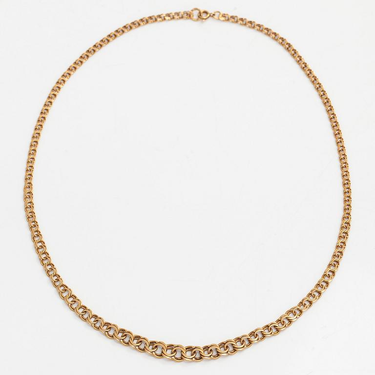 Kaulaketju, 18K kultaa, Bismarck-lenkki.