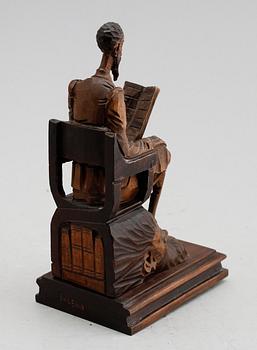 SKULPTUR, trä, sign Eugenia, 1900-talets första hälft.
