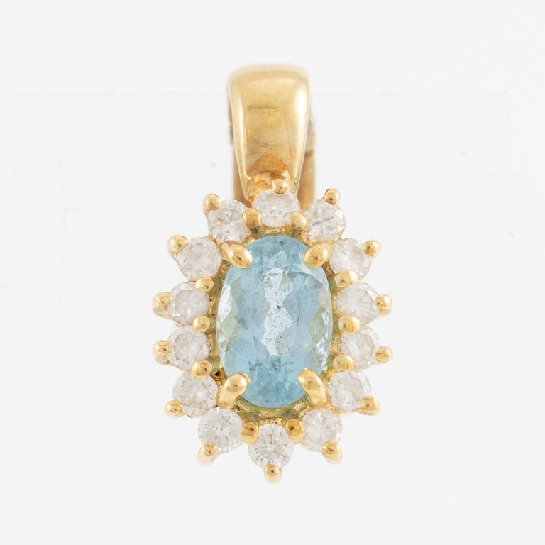 Necklace, H.Stern, 18K gold with aquamarine and brilliant-cut diamonds.