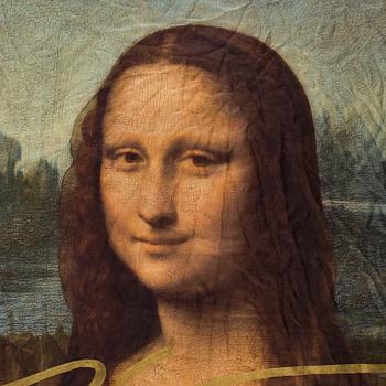 LOUIS VUITTON, sjal "Da Vinci Mona-Lisa" ur Master Collection av Jeff Koons 2017.