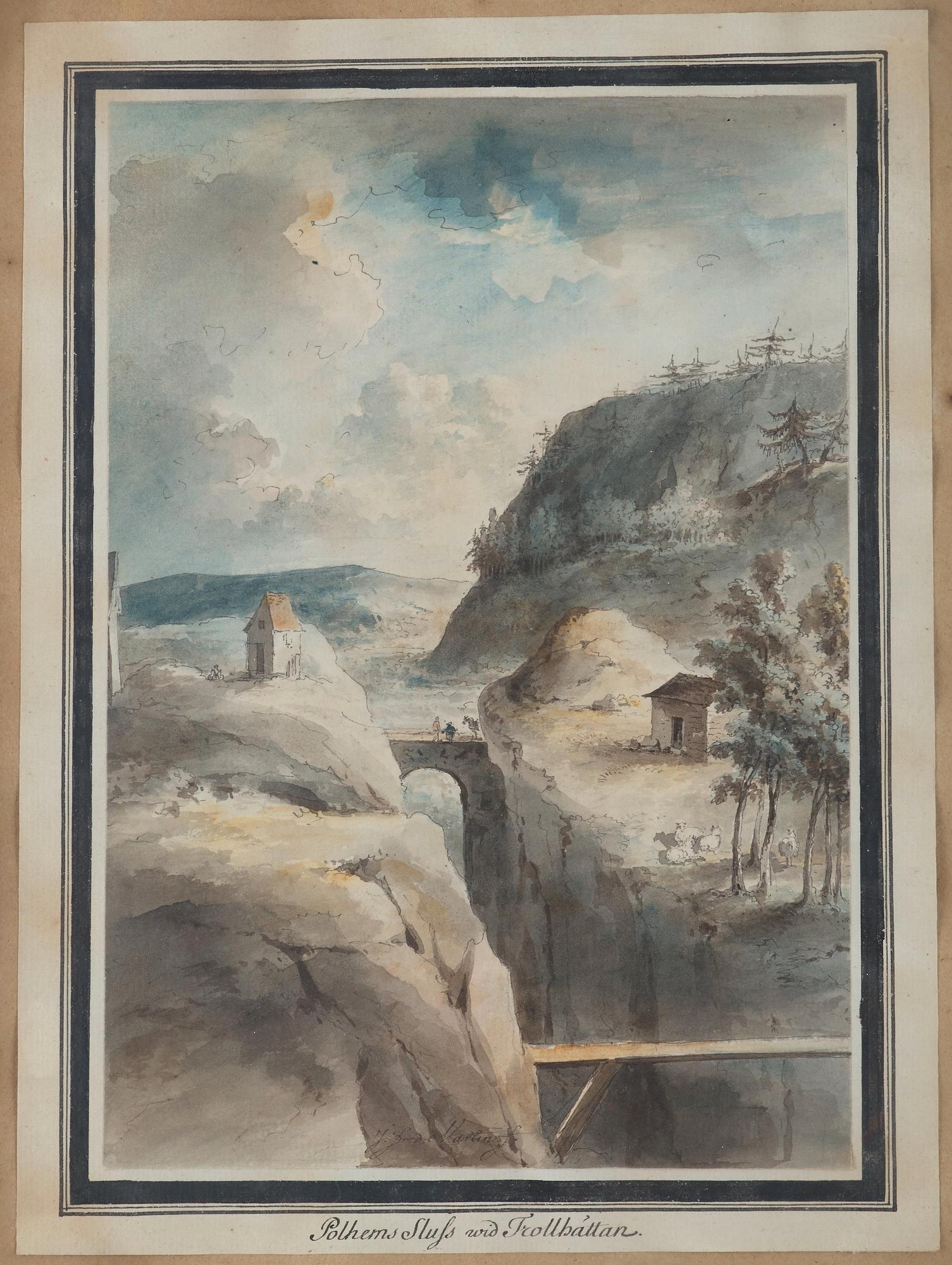 Johan Fredrik Martin, Ten scenes from the waterfalls at Trollhättan, Sweden.