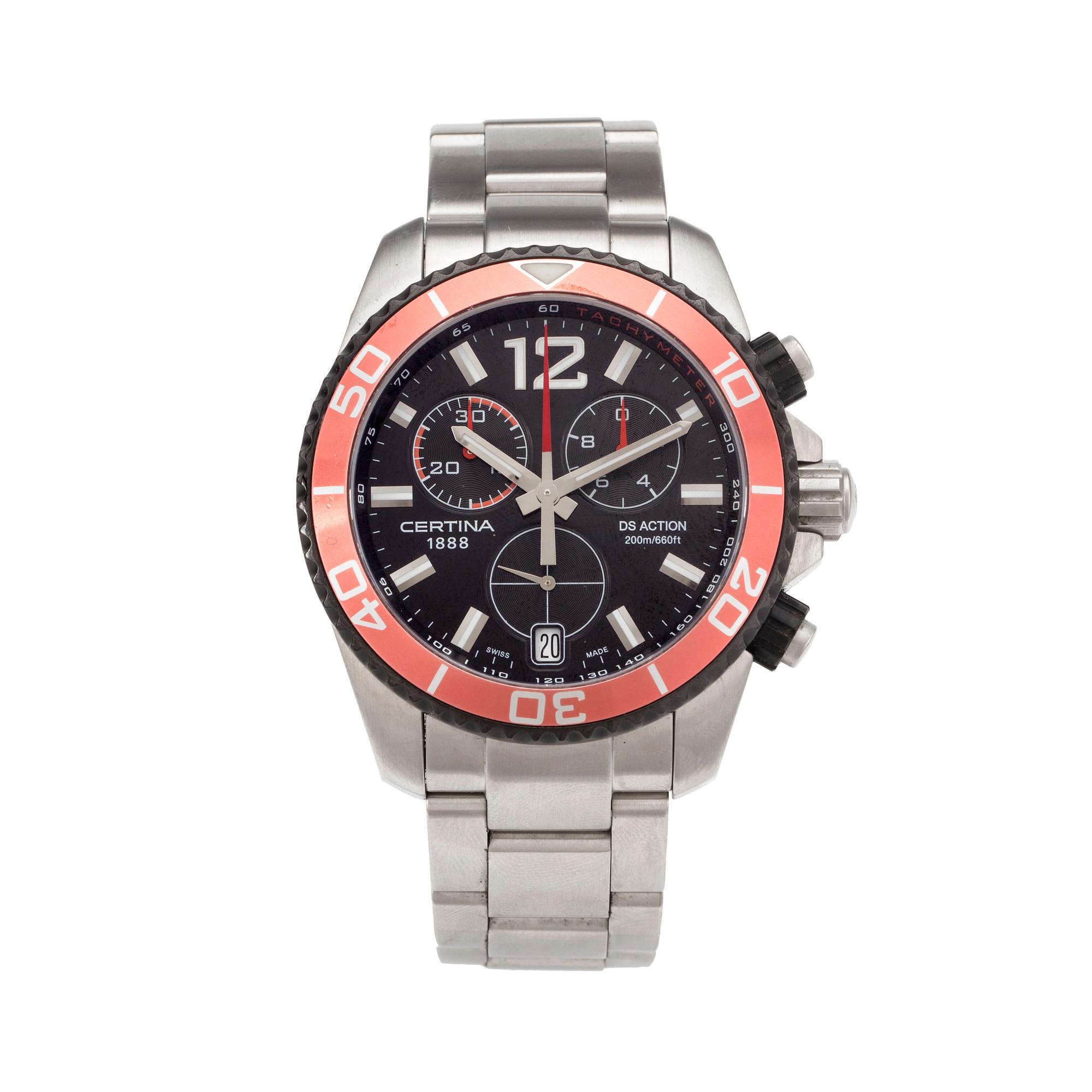 CERTINA DS Action 200m 660ft chronograph wristwatch 42 5 mm Bukowskis