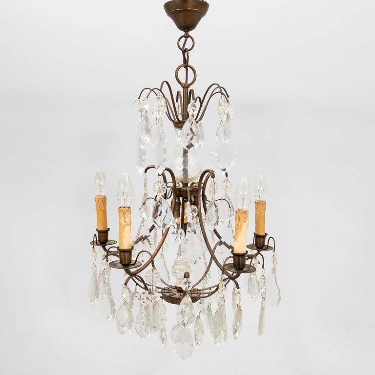 Chandelier in Baroque Style, First Half of the 20th Century.