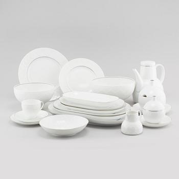 SERVIS, 90 pieces, porcelain, "Lotus", Rosenthal, Björn Wiinblad, 20th century later part.
