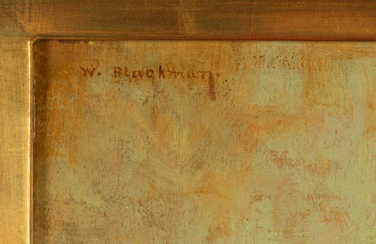 Walter Blackman, olja på duk/papp-pannå, signerad.