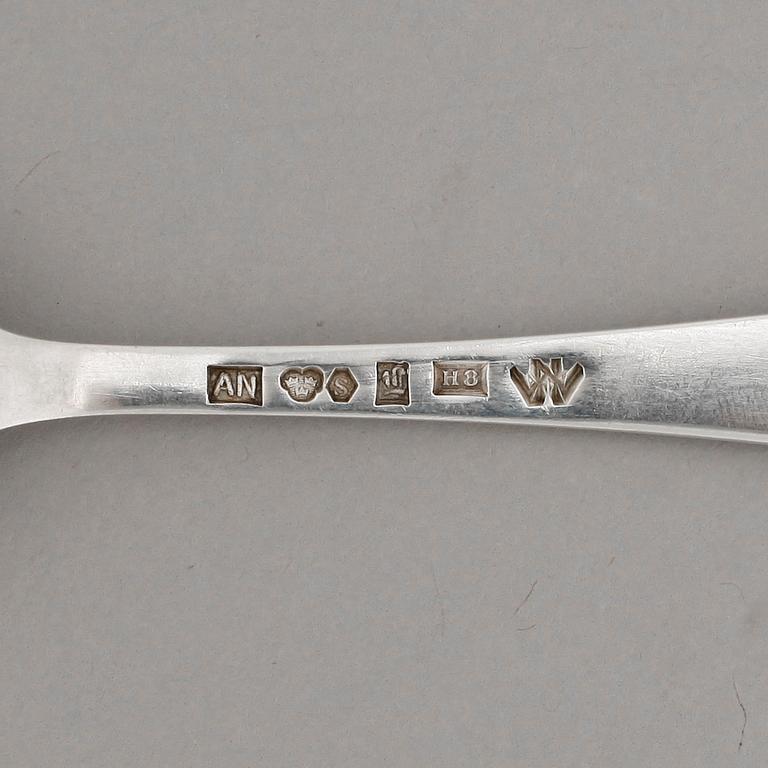 KAFFESKEDAR, 12 st, silver, Wiwen Nilsson, Lund, 1934-1936, vikt ca 133 g.