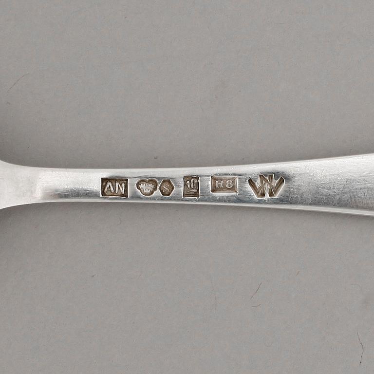 KAFFESKEDAR, 12 st, silver, Wiwen Nilsson, Lund, 1934-1936, vikt ca 133 g.