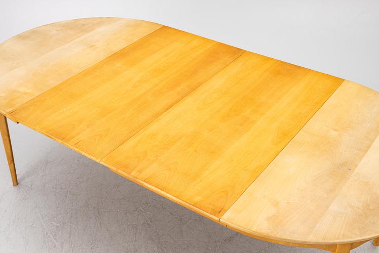 Carl Malmsten, Dining table and four plus two chairs, "Talavid", OH. Sjögren, Tranås.
