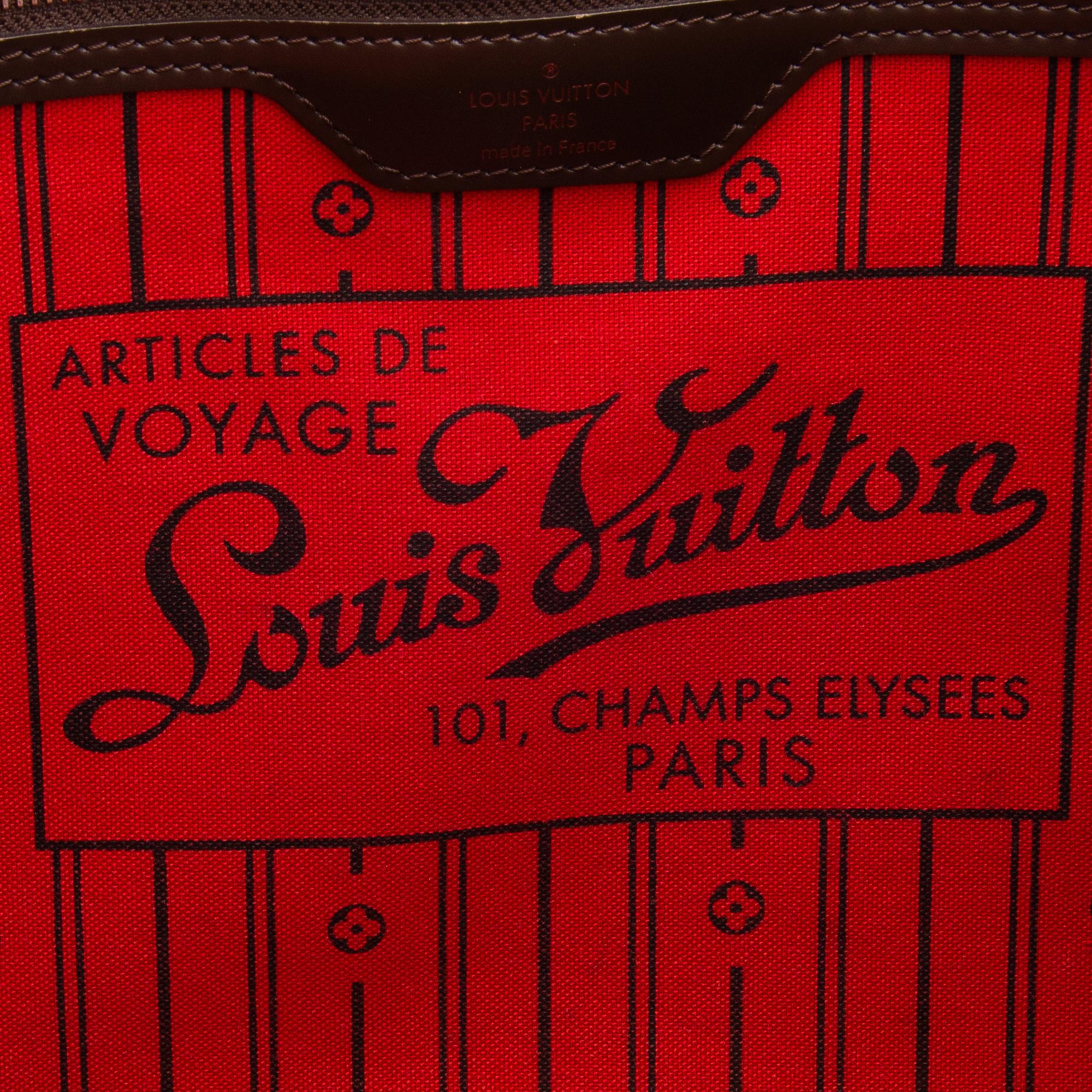 Louis Vuitton, "Neverfull GM" laukku samt pochette.