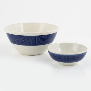 Hertha Bengtson, dinner service, porcelain, 27 pieces, "Koka Blå", Rörstrand.