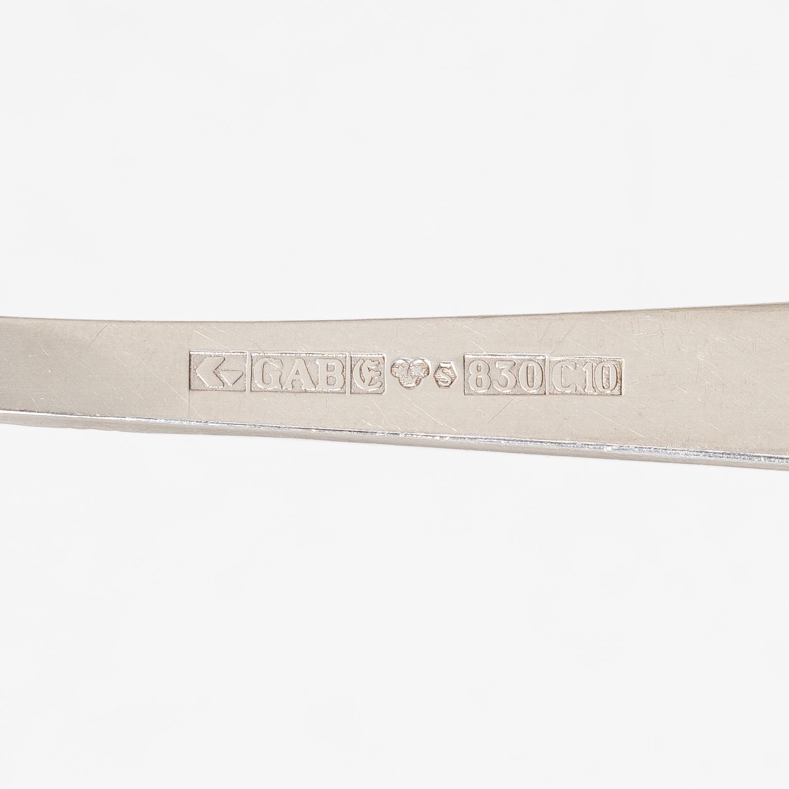 Jacob Ängman, a 49-piece silver cutlery service, 'Rosenholm', GAB, Eskilstuna, 1975-79.