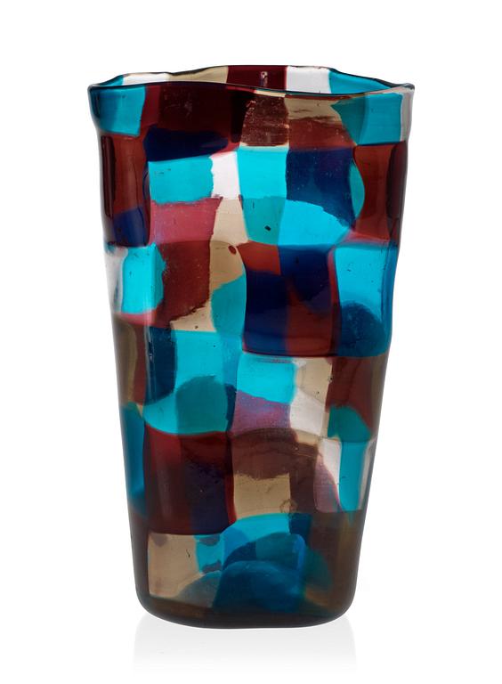 A Fulvio Bianconi 'Pezzato' vase, Venini, Murano, Italy 1950's.